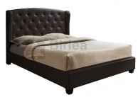 Birlea Prague 5ft Kingsize Brown Faux Leather Bed Frame Thumbnail