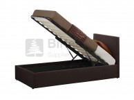 Birlea Berlin 3ft Single Chocolate Fabric Ottoman Bed Thumbnail