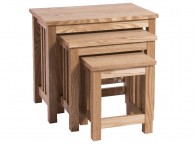 GFW Royal Oak Nest of Tables in Oak Effect Thumbnail