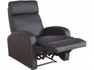 GFW Nevada Recliner Chair Black Faux Leather Thumbnail