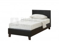 Birlea Berlin 3ft Single Black Faux Leather Bed Frame Thumbnail