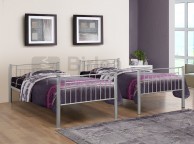 Birlea Rhodes Silver Metal Bunk Bed Thumbnail