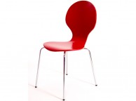 GFW Jersey Set of 4 Red Dining Chairs Thumbnail