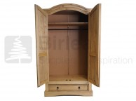 Birlea Corona Pine 2 Door 1 Drawer Wardrobe Thumbnail