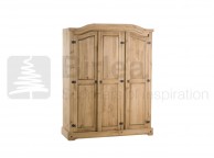Birlea Corona Pine 3 Door Combination Wardrobe Thumbnail