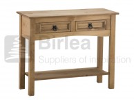 Birlea Corona Pine 2 Drawer Console Table With Shelf Thumbnail