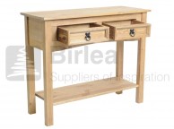 Birlea Corona Pine 2 Drawer Console Table With Shelf Thumbnail