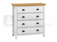 Birlea Richmond White And Pine 4 Drawer Chest Thumbnail