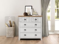 Birlea Richmond White And Pine 4 Drawer Chest Thumbnail