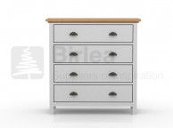 Birlea Richmond White And Pine 4 Drawer Chest Thumbnail