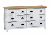 Birlea Richmond White And Pine 6 Drawer Chest Thumbnail