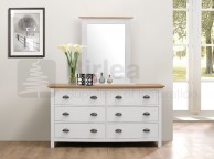 Birlea Richmond White And Pine 6 Drawer Chest Thumbnail