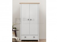 Birlea Richmond White And Pine Wardrobe Thumbnail