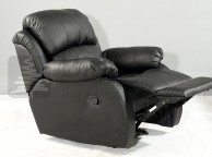 Birlea Ascot Black Faux Leather Recliner Chair Thumbnail