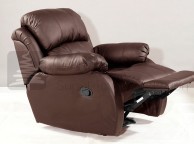 Birlea Ascot Brown Faux Leather Recliner Chair Thumbnail