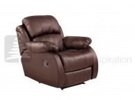 Birlea Ascot Brown Faux Leather Recliner Chair Thumbnail