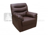 Birlea Regency Brown Faux Leather Recliner Chair Thumbnail