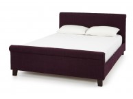 Serene Hazel 6ft Super Kingsize Plum Fabric Bed Frame Thumbnail
