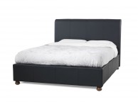 Serene Siena 6ft Super King Size Black Faux Leather Bed Frame Thumbnail