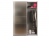 Sweet Dreams Gloss Black Sliding Door Wardrobe with Mirrors Thumbnail