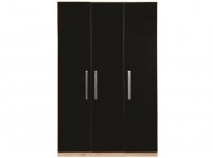 Sweet Dreams Gloss Black 3 Door Wardrobe Thumbnail