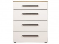 Sweet Dreams Gloss White 4 Drawer Chest of Drawers Thumbnail