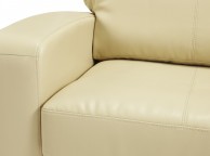 Serene Turin Cream Faux Leather Sofa Bed Thumbnail