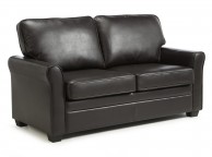 Serene Naples Brown Faux Leather Sofa Bed Thumbnail