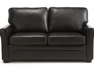 Serene Naples Brown Faux Leather Sofa Bed Thumbnail