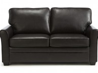 Serene Naples Brown Faux Leather Sofa Bed Thumbnail