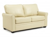 Serene Naples Cream Faux Leather Sofa Bed Thumbnail