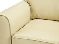 Serene Naples Cream Faux Leather Sofa Bed Thumbnail
