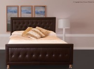 Sweet Dreams Bach 4ft6 Double Brown Faux Leather Bed Frame Thumbnail
