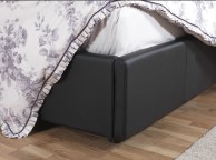 Serene Lucca 4ft Small Double Black Faux Leather Bed Frame Thumbnail