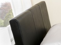 Serene Latino 3ft Single Black Faux Leather Bed Frame Thumbnail
