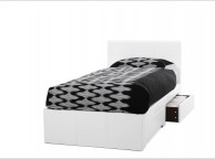 Serene Latino 3ft Single White Faux Leather Bed Frame Thumbnail