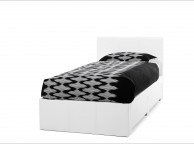 Serene Latino 3ft Single White Faux Leather Bed Frame Thumbnail