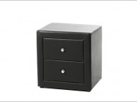 Serene Trieste Brown Faux Leather Bedside Cabinet Thumbnail