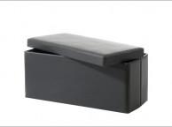Serene Pisa Brown Faux Leather Blanket Box Thumbnail