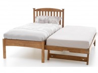 Serene Eleanor 3ft Single Oak Finish Wooden Guest Bed Frame with Low Footend Thumbnail