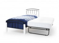 Serene Tetras 3ft Single Black And White Metal Guest Bed With Under Bed Thumbnail