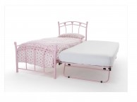 Serene Jemima 3ft Single Pink Metal Guest Bed Thumbnail