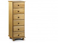 Julian Bowen Pickwick Pine Wooden 6 Drawer Narrow Chest Thumbnail