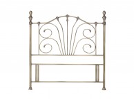 Bentley Rebecca 4ft6 Double Brass Metal Headboard Thumbnail