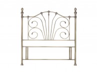 Bentley Rebecca 4ft6 Double Brass Metal Headboard Thumbnail