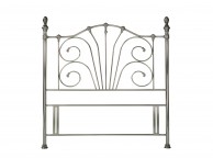 Bentley Rebecca 4ft6 Double Nickel Metal Headboard Thumbnail