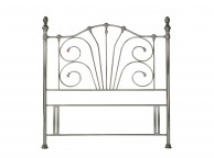 Bentley Rebecca 4ft6 Double Nickel Metal Headboard Thumbnail