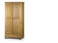 Julian Bowen Pickwick Pine Wooden 2 Door Combination Wardrobe Thumbnail