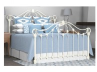 OBC Alva 4ft 6 Double Glossy Ivory Bed Frame Thumbnail