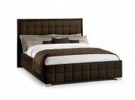 Julian Bowen Knightsbridge 5ft Kingsize Brown Faux Leather Bed Frame Thumbnail